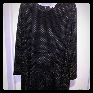 Michael Kors plus size gold studded black dress